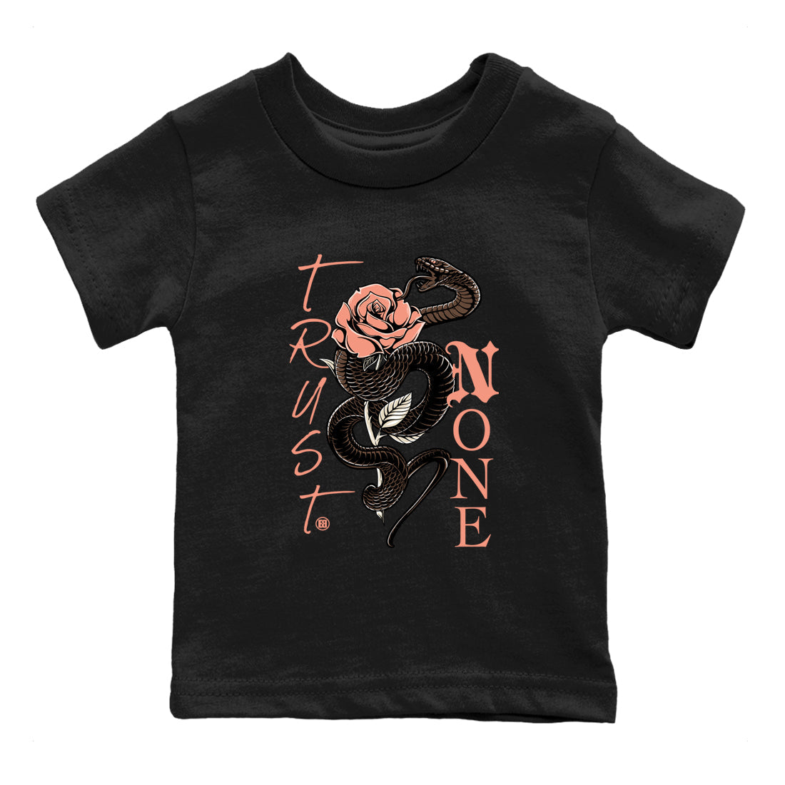 Sneaker match tees – Sneaker Tees To Match Air Jordan 1 Baroque Brown Shoes – Trust None Kids T-Shirt Black 2