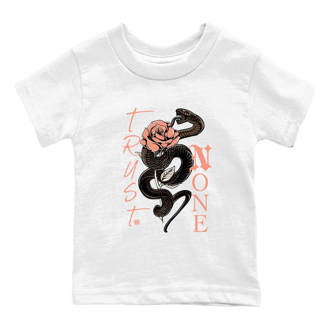 Sneaker match tees – Sneaker Tees To Match Air Jordan 1 Baroque Brown Shoes – Trust None Kids T-Shirt White 2