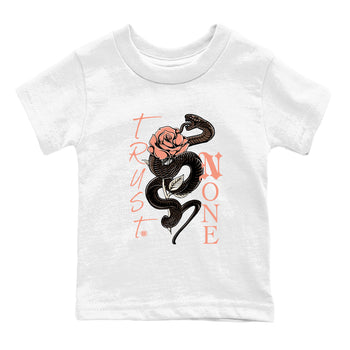 Sneaker match tees – Sneaker Tees To Match Air Jordan 1 Baroque Brown Shoes – Trust None Kids T-Shirt White 2