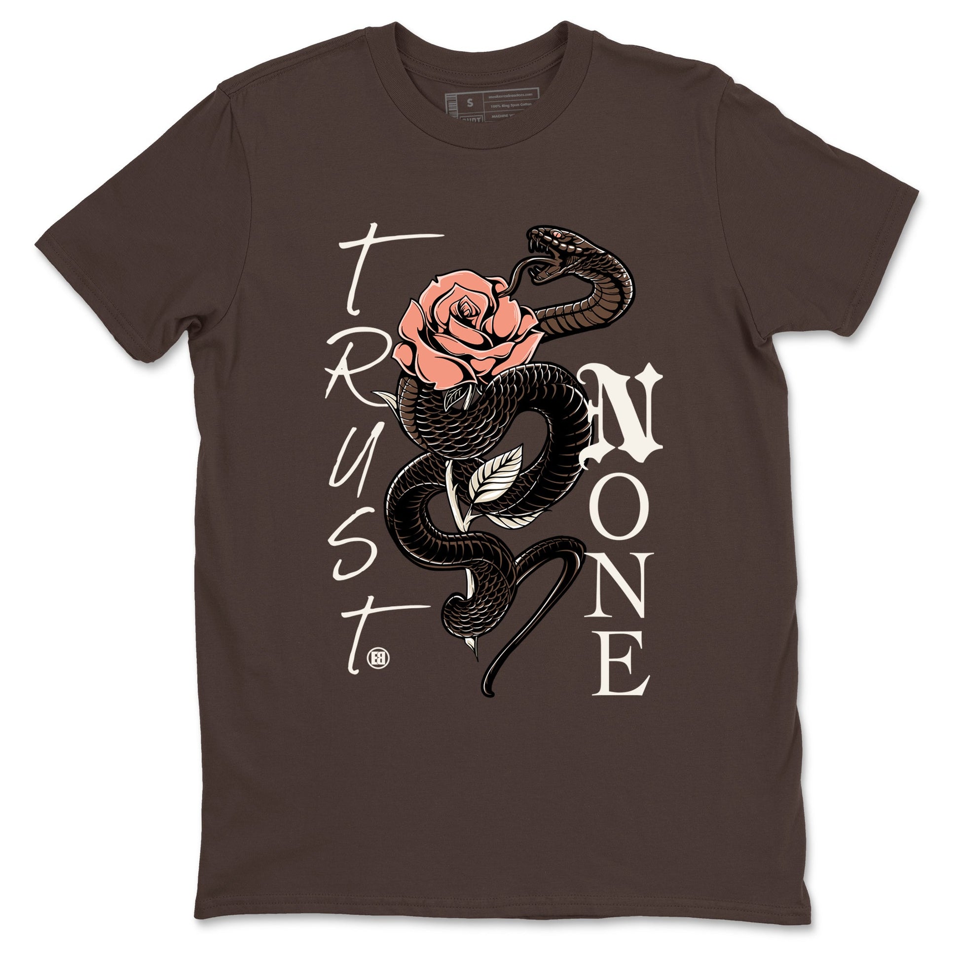 Sneaker match tees – Sneaker Tees To Match Air Jordan 1 Baroque Brown Shoes – Trust None Tee Dark Chocolate 2