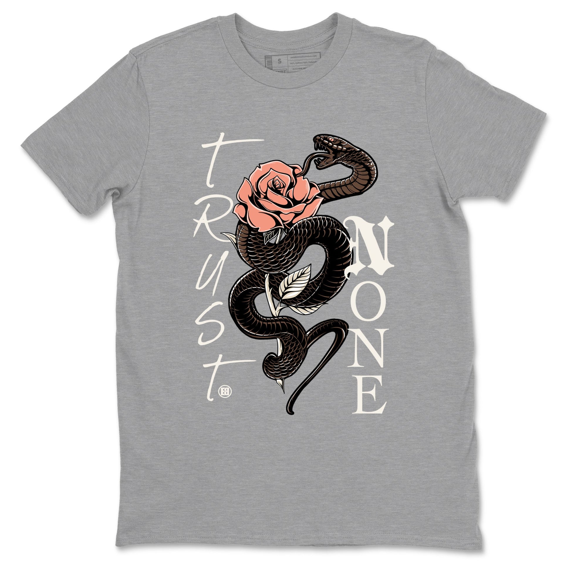 Sneaker match tees – Sneaker Tees To Match Air Jordan 1 Baroque Brown Shoes – Trust None Tee Heather Grey 2