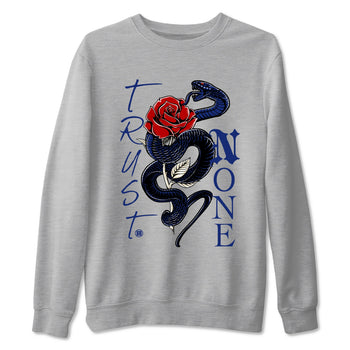 1s Rare Air shirts to match jordans Trust None sneaker match tees Air Jordan 1 High OG Rare Air Deep Royal Blue match shoes to clothes SNRT Sneaker Tees unisex cotton Heather Grey 2 shirts