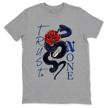 1s Rare Air shirts to match jordans Trust None sneaker match tees Air Jordan 1 High OG Rare Air Deep Royal Blue match shoes to clothes SNRT Sneaker Tees unisex cotton Heather Grey 2 shirts