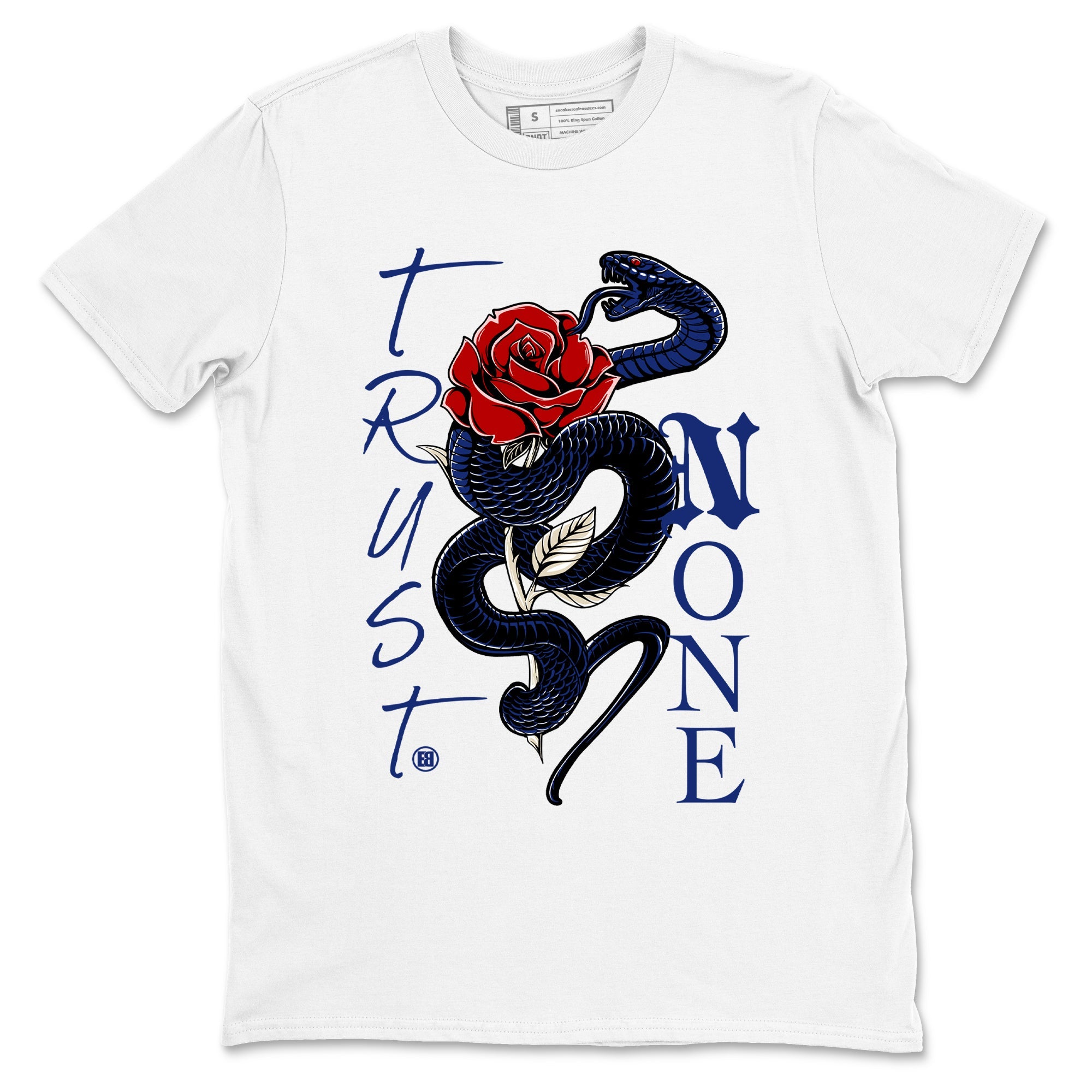 1s Rare Air shirts to match jordans Trust None sneaker match tees Air Jordan 1 High OG Rare Air Deep Royal Blue match shoes to clothes SNRT Sneaker Tees unisex cotton White 2 shirts
