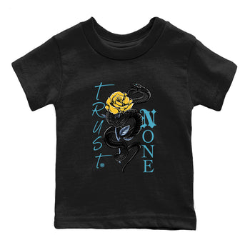 Sneaker match tees – Sneaker Tees To Match Air Jordan 11 Gamma Shoes – Trust None Kids T-Shirt Black 2