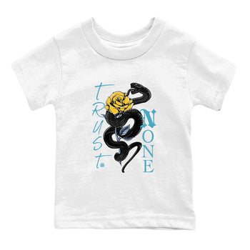 Sneaker match tees – Sneaker Tees To Match Air Jordan 11 Gamma Shoes – Trust None Kids T-Shirt White 2