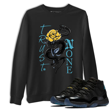 Sneaker match tees – Sneaker Tees To Match Air Jordan 11 Gamma Shoes – Trust None Tee Black 1
