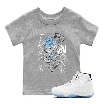 AJ11 Retro Legend Blue shirts to match jordans Trust None best t shirts to wear with jordans 11s Legend Blue match shoes to clothes SNRT Sneaker Tees Youth Baby Heather Grey 1 tee