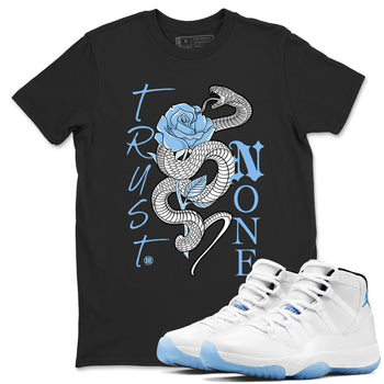 AJ11 Retro Legend Blue shirts to match jordans Trust None best t shirts to wear with jordans 11s Legend Blue match shoes to clothes SNRT Sneaker Tees unisex cotton Black 1 shirts