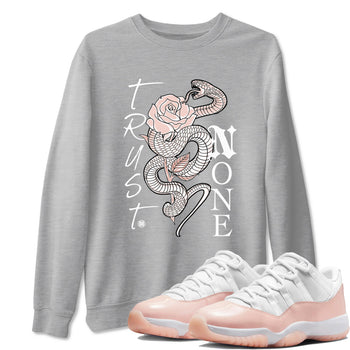 AJ11 Legend Pink shirts to match jordans Trust None sneaker match tees Air Jordan 11 Legend Pink SNRT Sneaker Tees streetwear brand Heather Grey 1 unisex cotton tee