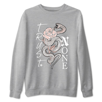 AJ11 Legend Pink shirts to match jordans Trust None sneaker match tees Air Jordan 11 Legend Pink SNRT Sneaker Tees streetwear brand Heather Grey 2 unisex cotton tee