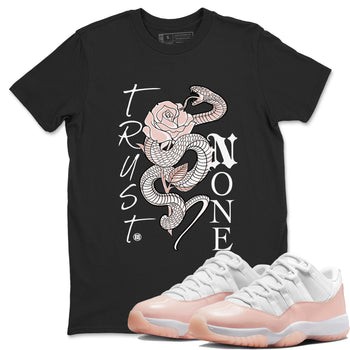 AJ11 Legend Pink shirts to match jordans Trust None sneaker match tees Air Jordan 11 Legend Pink SNRT Sneaker Tees streetwear brand Black 1 unisex cotton tee