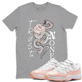 AJ11 Legend Pink shirts to match jordans Trust None sneaker match tees Air Jordan 11 Legend Pink SNRT Sneaker Tees streetwear brand Heather Grey 1 unisex cotton tee