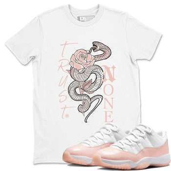 AJ11 Legend Pink shirts to match jordans Trust None sneaker match tees Air Jordan 11 Legend Pink SNRT Sneaker Tees streetwear brand White 1 unisex cotton tee