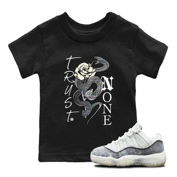 Jordan 11 Low Snake shirts to match jordans Trust None sneaker match tees Air Jordan 11 Year Of The Snake best t shirts to wear with jordans SNRT Sneaker Tees Youth Baby Black 1 tee