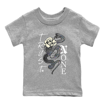Jordan 11 Low Snake shirts to match jordans Trust None sneaker match tees Air Jordan 11 Year Of The Snake best t shirts to wear with jordans SNRT Sneaker Tees Youth Baby Heather Grey 2 tee