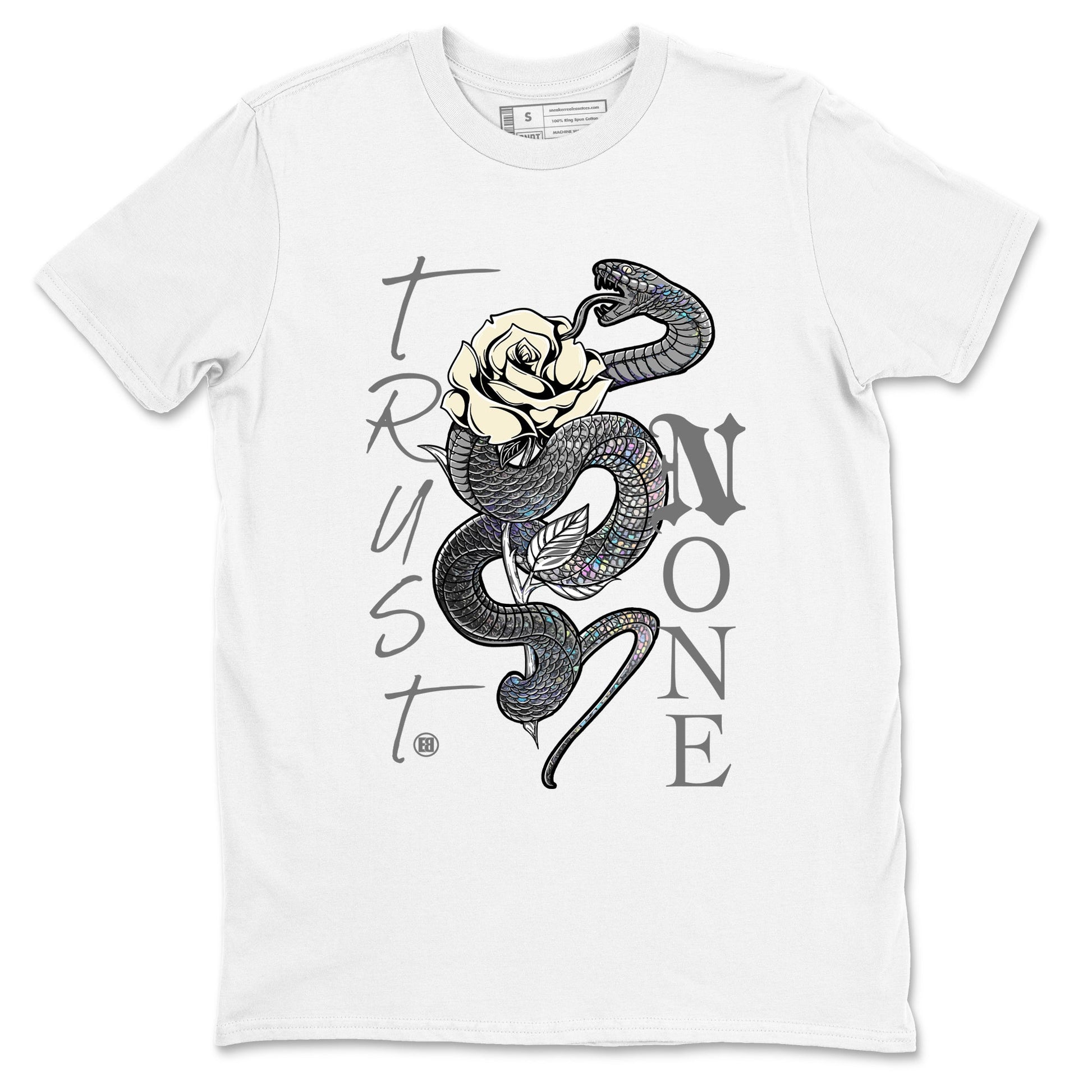 Jordan 11 Low Snake shirts to match jordans Trust None sneaker match tees Air Jordan 11 Year Of The Snake best t shirts to wear with jordans SNRT Sneaker Tees unisex cotton White 2 shirts