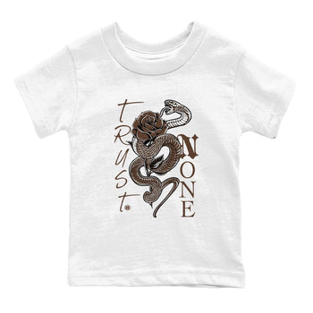 12s Baroque Brown shirts to match jordans Trust None sneaker match tees Air Jordan 12 Baroque Brown match shoes to clothes SNRT Sneaker Tees Youth Baby White 2 tee