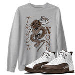 12s Baroque Brown shirts to match jordans Trust None sneaker match tees Air Jordan 12 Baroque Brown match shoes to clothes SNRT Sneaker Tees unisex cotton Heather Grey 1 shirts