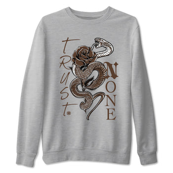 12s Baroque Brown shirts to match jordans Trust None sneaker match tees Air Jordan 12 Baroque Brown match shoes to clothes SNRT Sneaker Tees unisex cotton Heather Grey 2 shirts