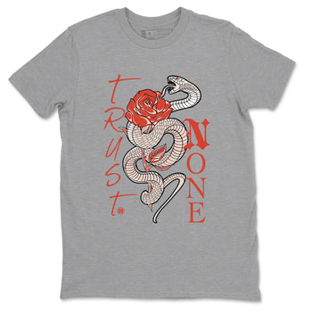 13s Dune Red shirts to match jordans Trust None sneaker match tees Air Jordan 13 Dune Red SNRT Sneaker Tees streetwear brand Heather Grey 2 unisex cotton tee