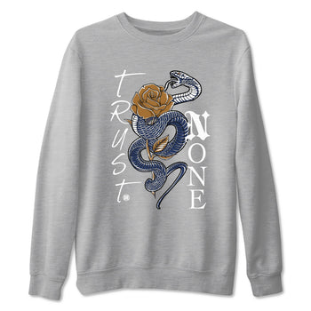 13s Midnight Navy shirts to match jordans Trust None sneaker match tees Air Jordan 13 Midnight Navy SNRT Sneaker Release Tees unisex cotton Heather Grey 2 crew neck shirts
