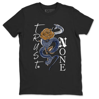 13s Midnight Navy shirts to match jordans Trust None sneaker match tees Air Jordan 13 Midnight Navy SNRT Sneaker Release Tees unisex cotton Black 2 crew neck shirts