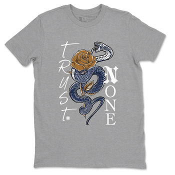 13s Midnight Navy shirts to match jordans Trust None sneaker match tees Air Jordan 13 Midnight Navy SNRT Sneaker Release Tees unisex cotton Heather Grey 2 crew neck shirts