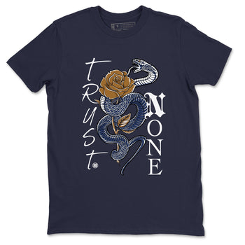 13s Midnight Navy shirts to match jordans Trust None sneaker match tees Air Jordan 13 Midnight Navy SNRT Sneaker Release Tees unisex cotton Navy 2 crew neck shirts