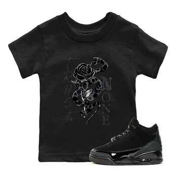 Air Jordan 3 Black Cat shirts to match jordans Trust None sneaker match tees Jordan 3 Retro Black Cat best t shirts to wear with jordans SNRT Sneaker Tees Youth Baby Black 1 tee