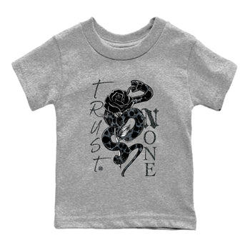 Air Jordan 3 Black Cat shirts to match jordans Trust None sneaker match tees Jordan 3 Retro Black Cat best t shirts to wear with jordans SNRT Sneaker Tees Youth Baby Heather Grey 2 tee