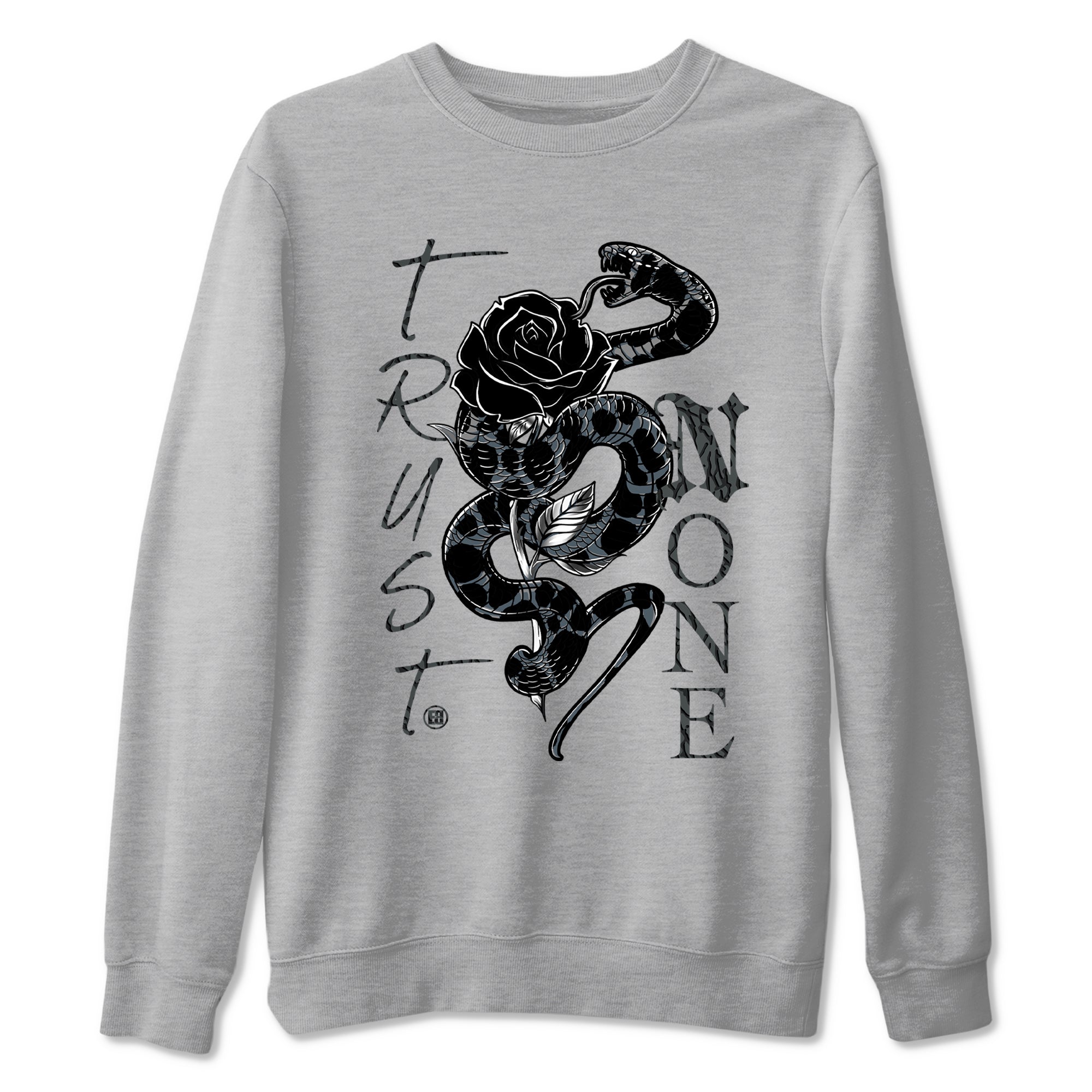 Air Jordan 3 Black Cat shirts to match jordans Trust None sneaker match tees Jordan 3 Retro Black Cat best t shirts to wear with jordans SNRT Sneaker Tees unisex cotton Heather Grey 2 shirts