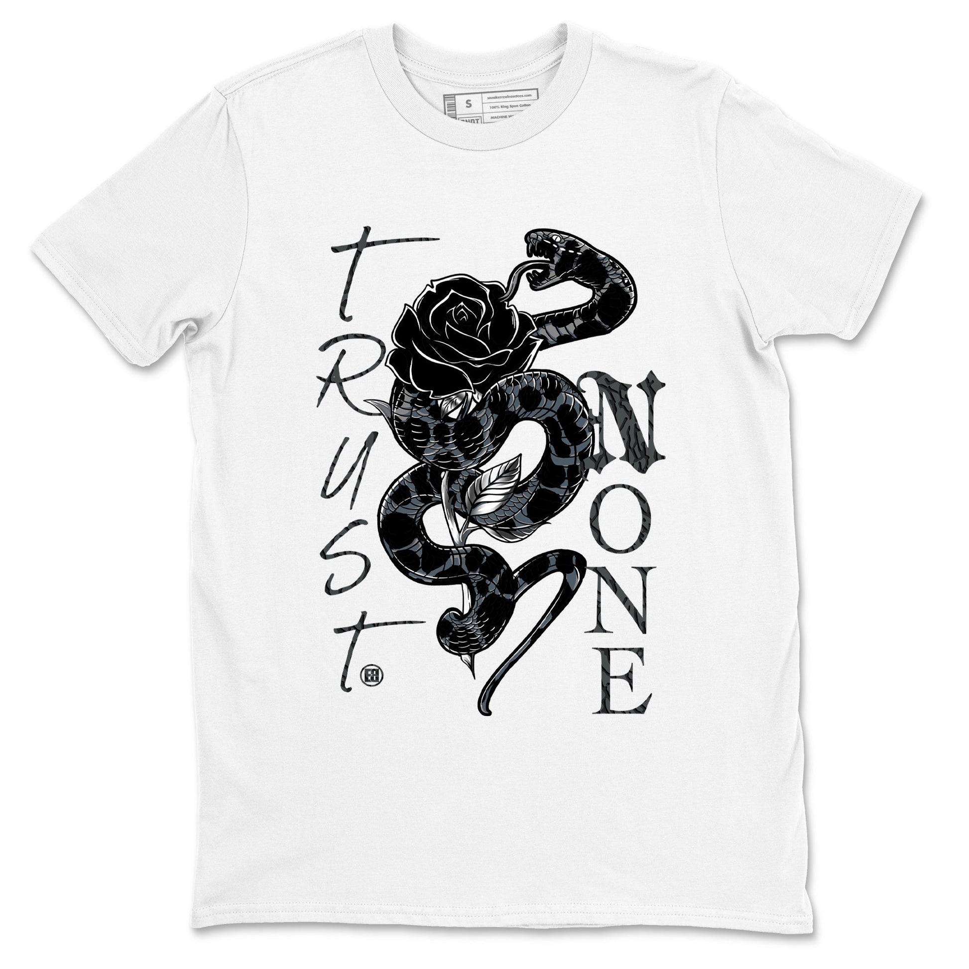 Air Jordan 3 Black Cat shirts to match jordans Trust None sneaker match tees Jordan 3 Retro Black Cat best t shirts to wear with jordans SNRT Sneaker Tees unisex cotton White 2 shirts