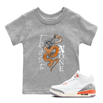 3s Georgia Peach shirt to match jordans Trust None sneaker tees Air Jordan 3 Retro Georgia Peach SNRT Sneaker release tees baby toddler Heather Grey 1 cotton Shirt