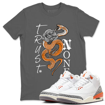 3s Georgia Peach shirt to match jordans Trust None sneaker tees Air Jordan 3 Retro Georgia Peach SNRT Sneaker Release Tees unisex cotton Cool Grey 1 crew neck shirt