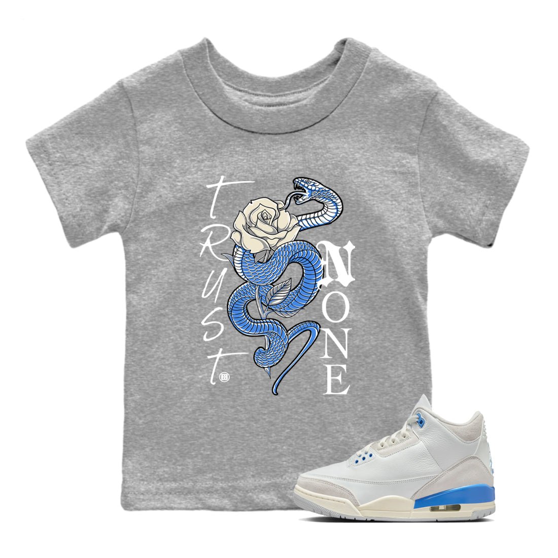 Air Jordan 3 Lucky Shorts shirts to match jordans Trust None sneaker match tees Air Jordan 3 Retro Lucky Shorts match shoes to clothes SNRT Sneaker Tees Youth Baby Heather Grey 1 tee