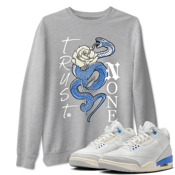 Air Jordan 3 Lucky Shorts shirts to match jordans Trust None sneaker match tees Air Jordan 3 Retro Lucky Shorts match shoes to clothes SNRT Sneaker Tees unisex cotton Heather Grey 1 shirts