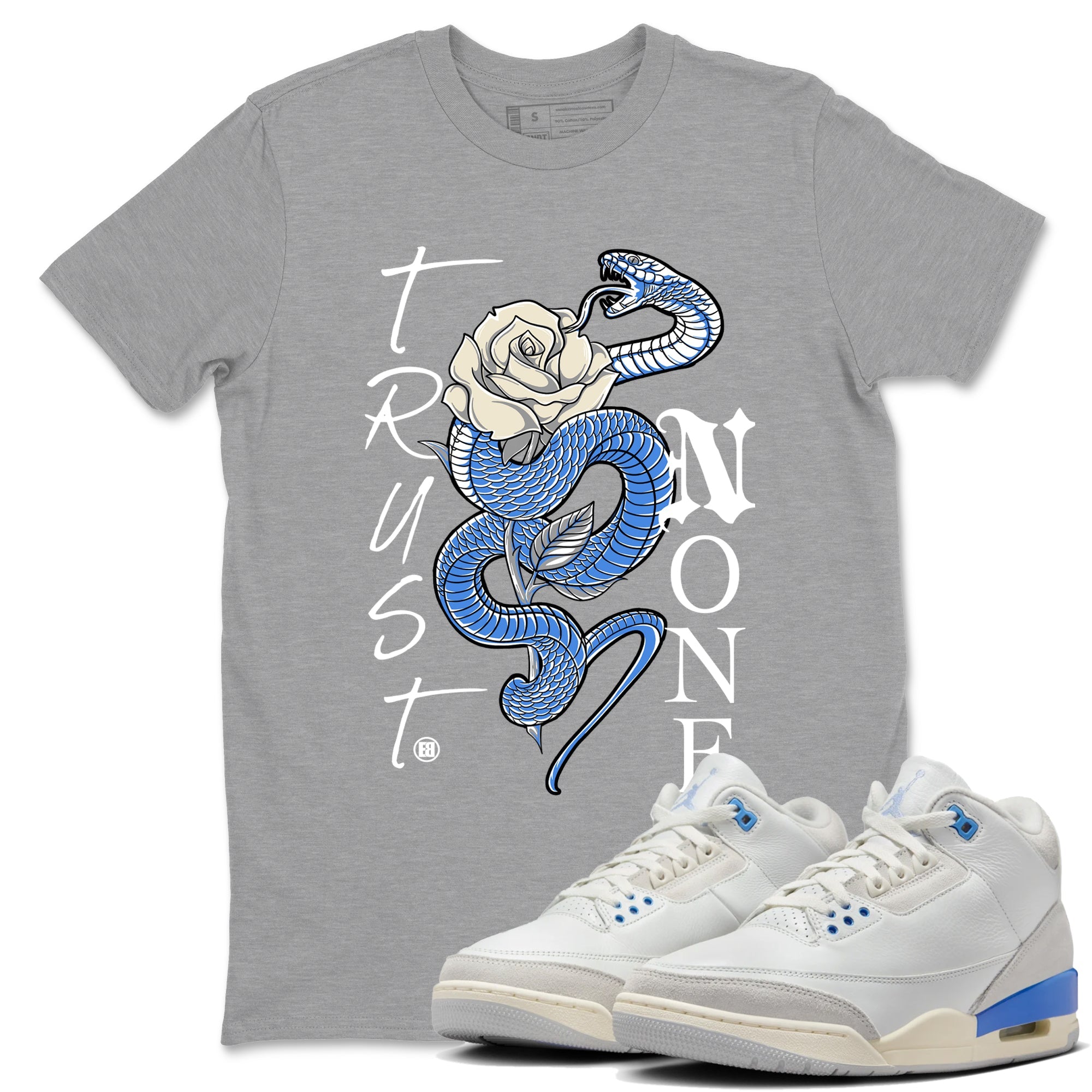 Air Jordan 3 Lucky Shorts shirts to match jordans Trust None sneaker match tees Air Jordan 3 Retro Lucky Shorts match shoes to clothes SNRT Sneaker Tees unisex cotton Heather Grey 1 shirts