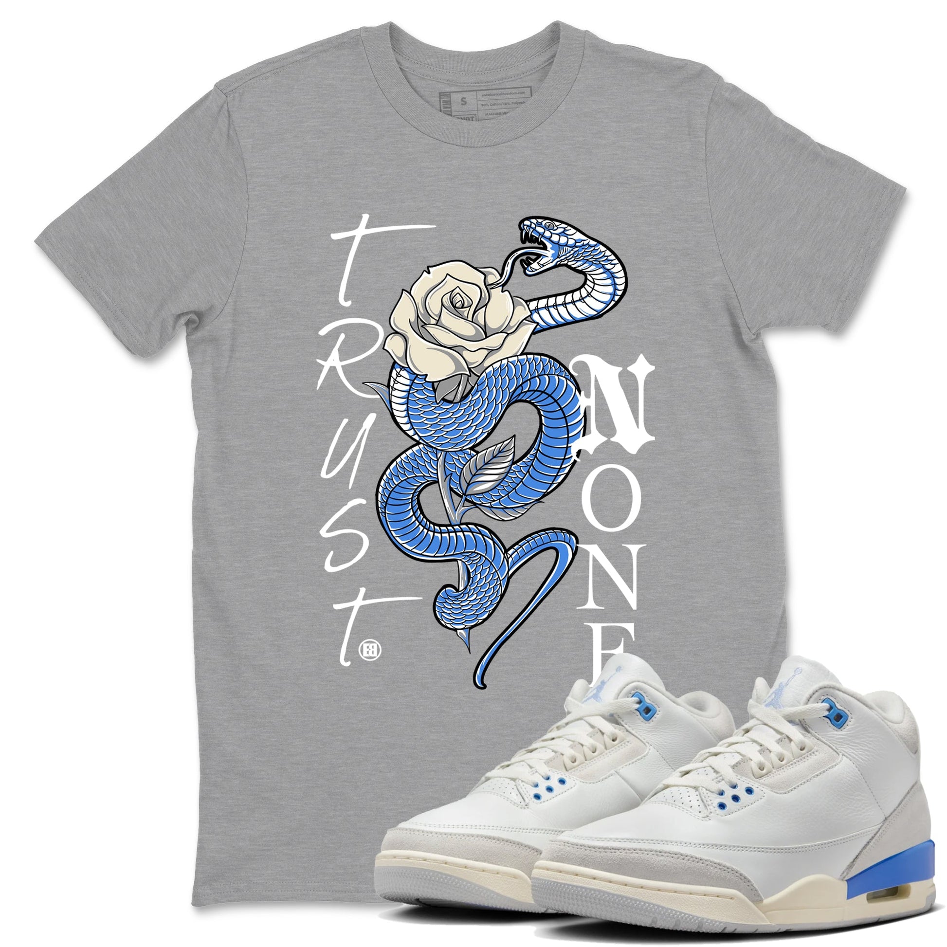 Air Jordan 3 Lucky Shorts shirts to match jordans Trust None sneaker match tees Air Jordan 3 Retro Lucky Shorts match shoes to clothes SNRT Sneaker Tees unisex cotton Heather Grey 1 shirts