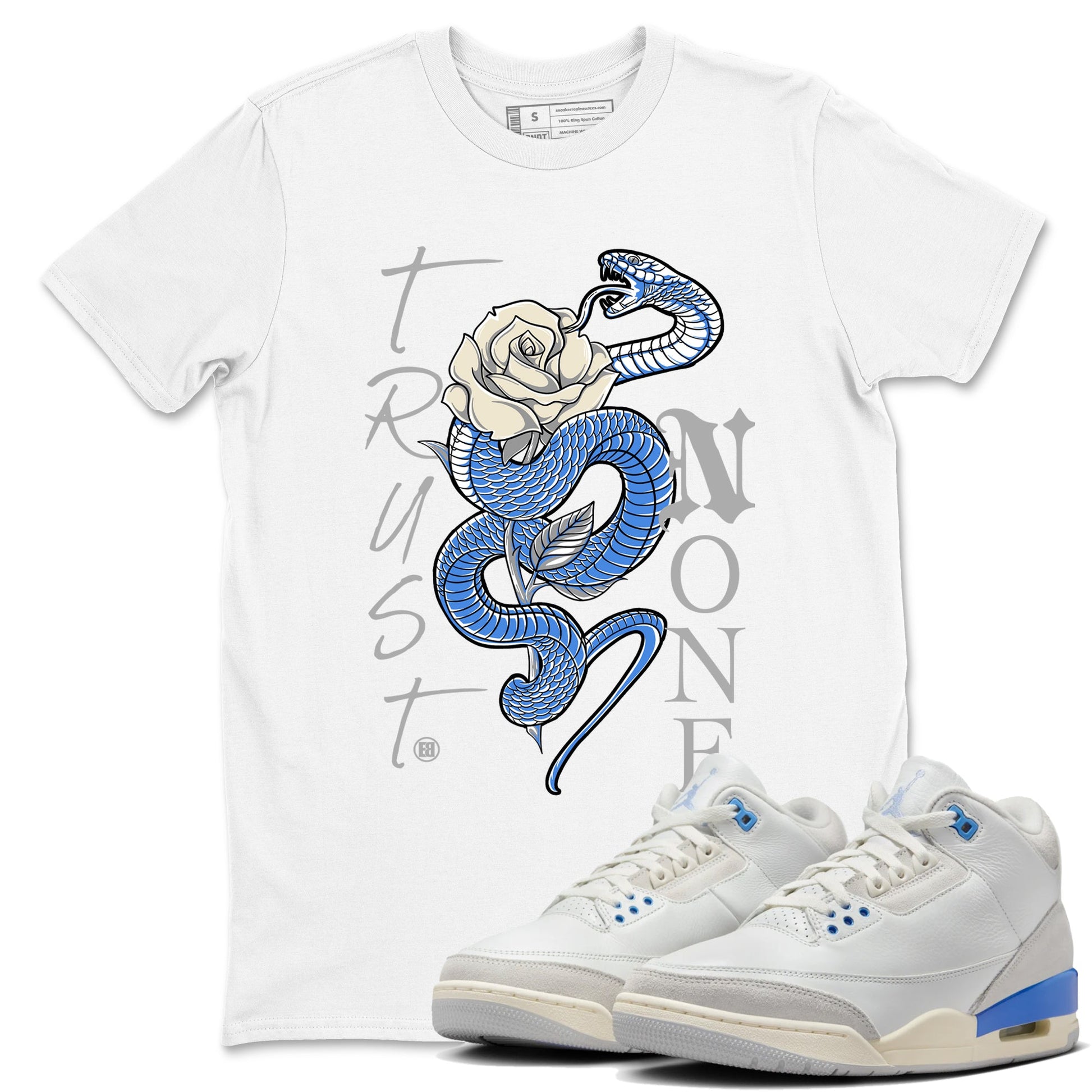 Air Jordan 3 Lucky Shorts shirts to match jordans Trust None sneaker match tees Air Jordan 3 Retro Lucky Shorts match shoes to clothes SNRT Sneaker Tees unisex cotton White 1 shirts