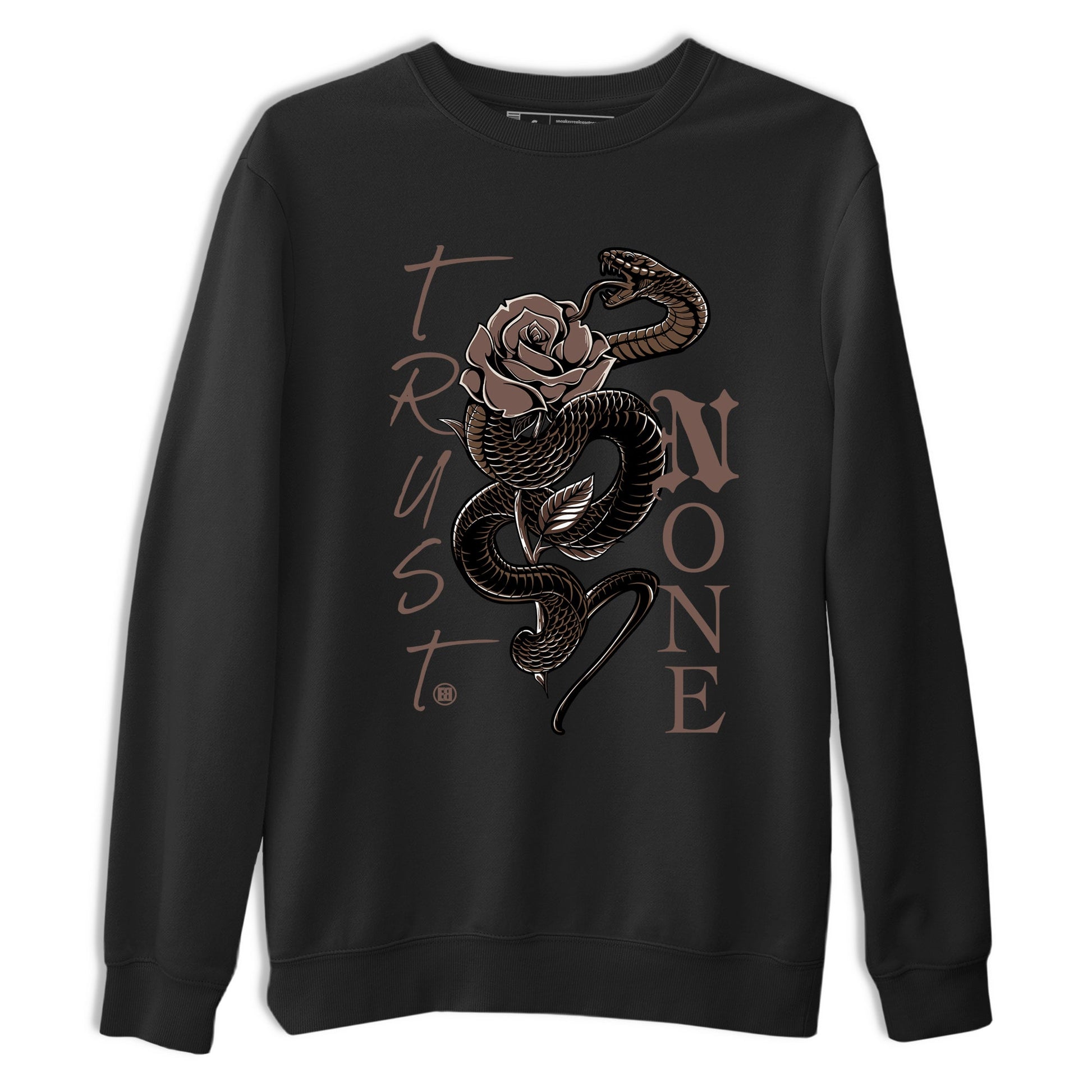 Sneaker match tees – Sneaker Tees To Match Air Jordan 4 A Ma Maniere x Dark Mocha Shoes – Trust None Tee Black 2