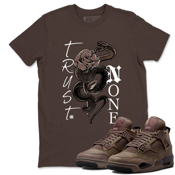 Sneaker match tees – Sneaker Tees To Match Air Jordan 4 A Ma Maniere x Dark Mocha Shoes – Trust None Tee Dark Chocolate 1