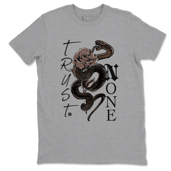 Sneaker match tees – Sneaker Tees To Match Air Jordan 4 A Ma Maniere x Dark Mocha Shoes – Trust None Tee Heather Grey 2