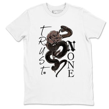Sneaker match tees – Sneaker Tees To Match Air Jordan 4 A Ma Maniere x Dark Mocha Shoes – Trust None Tee White 2