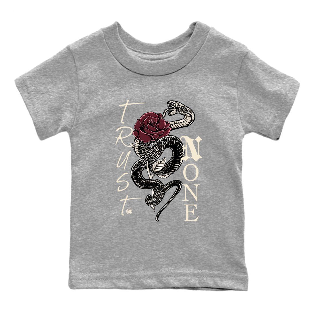 4s A Ma Maniere x Fossil Stone shirts to match jordans Trust None sneaker match tees Air Jordan 4 A Ma Maniere x Fossil Stone match shoes to clothes SNRT Sneaker Tees Youth Baby Heather Grey 2 tee