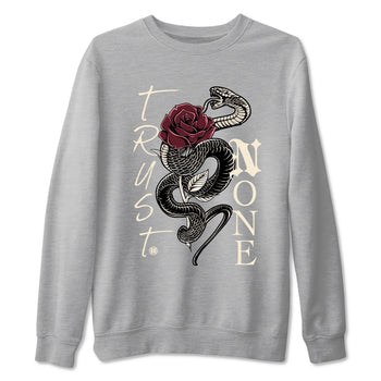 4s A Ma Maniere x Fossil Stone shirts to match jordans Trust None sneaker match tees Air Jordan 4 A Ma Maniere x Fossil Stone match shoes to clothes SNRT Sneaker Tees unisex cotton Heather Grey 2 shirts