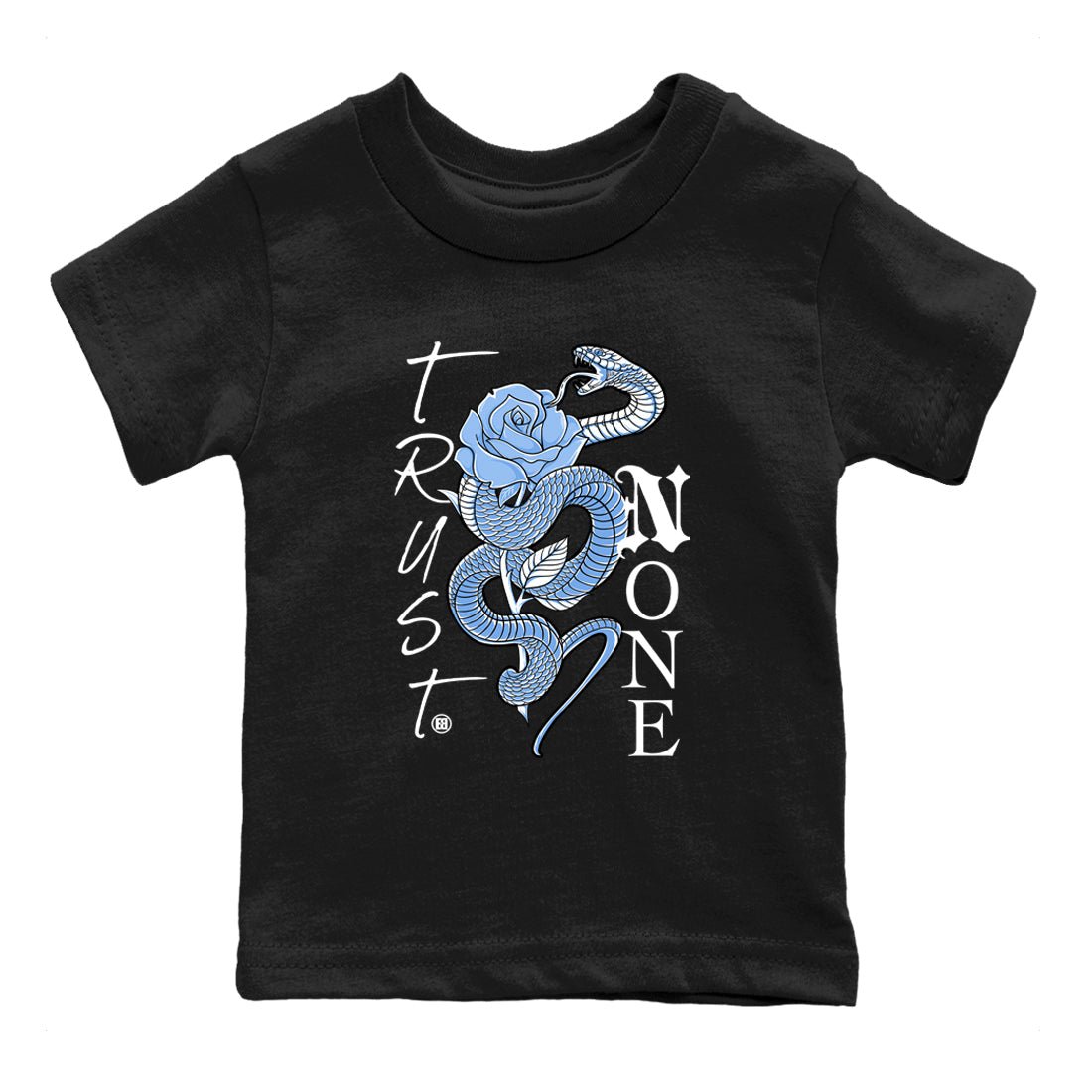 4s Forget Me Not shirts to match jordans Trust None graphic tees Air Jordan 4 Forget Me Not match shoes to clothes SNRT Sneaker Tees Youth Baby Black 2 tee