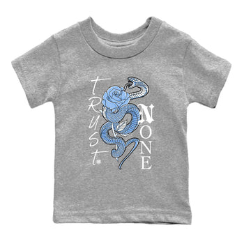 4s Forget Me Not shirts to match jordans Trust None graphic tees Air Jordan 4 Forget Me Not match shoes to clothes SNRT Sneaker Tees Youth Baby Heather Grey 2 tee