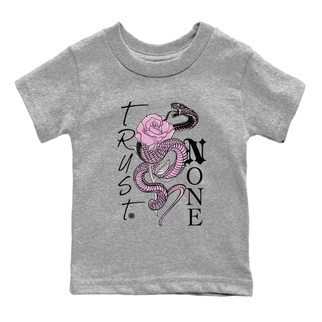4s Retro Orchid shirts to match jordans Trust None sneaker match tees Air Jordan 4 WMNS Orchid match shoes to clothes SNRT Sneaker Tees Youth Baby Heather Grey 2 tee
