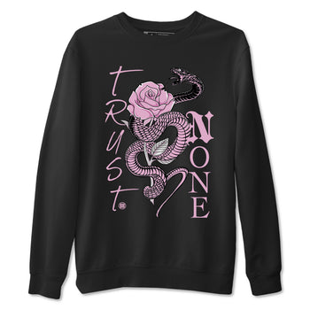 4s Retro Orchid shirts to match jordans Trust None sneaker match tees Air Jordan 4 WMNS Orchid match shoes to clothes SNRT Sneaker Tees unisex cotton Black 2 shirts